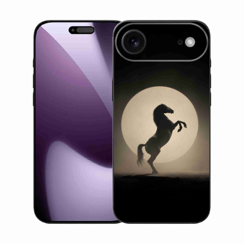 Gelový kryt mmCase na iPhone 17 Air - kůň v siluetě