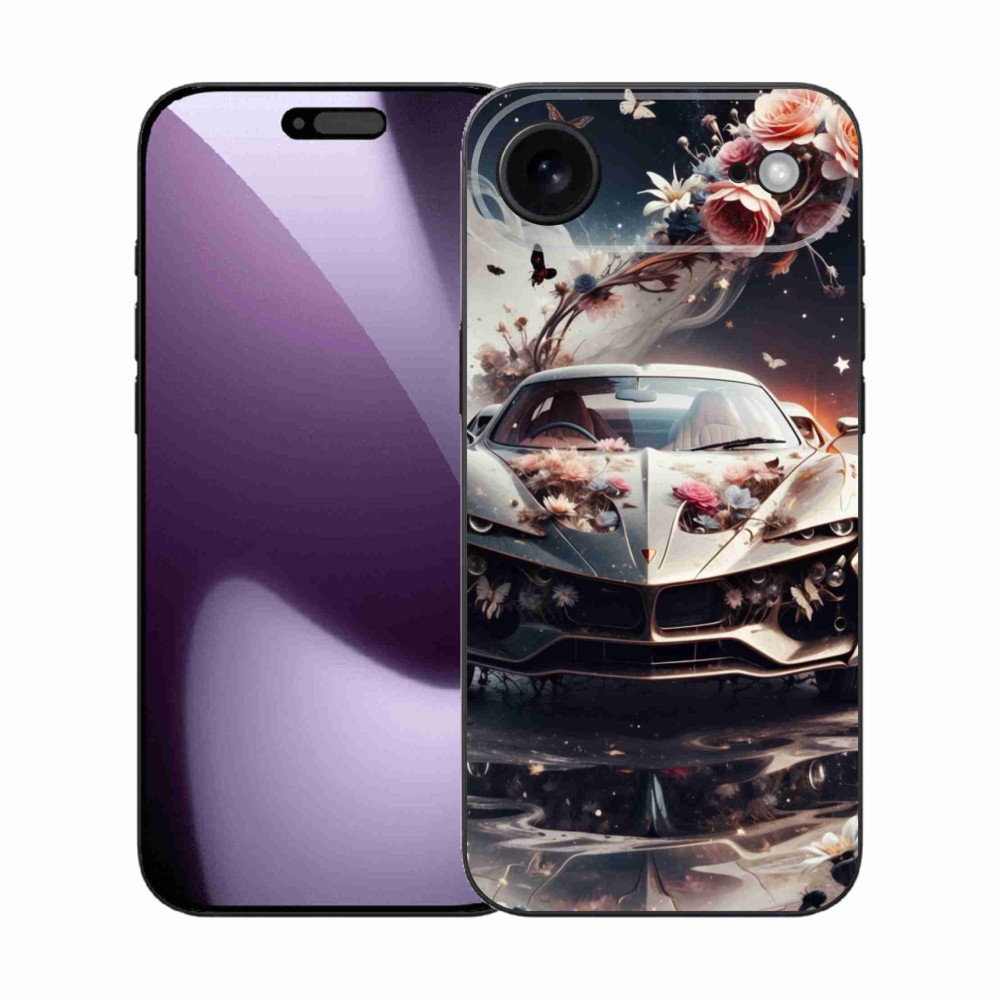 Gelový kryt mmCase na iPhone 17 Air - květinový sportovní vůz