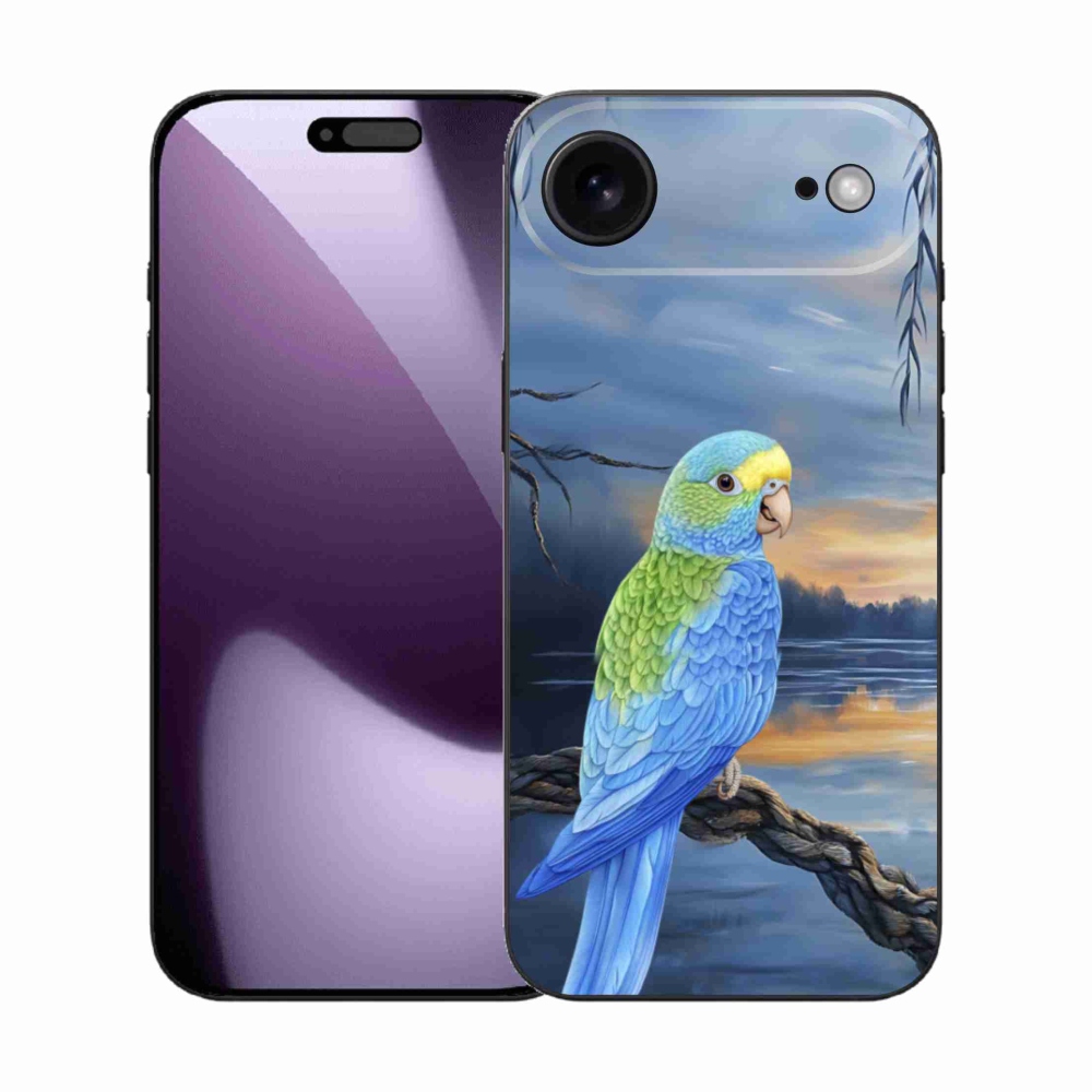 Gelový kryt mmCase na iPhone 17 Air - modrý papoušek