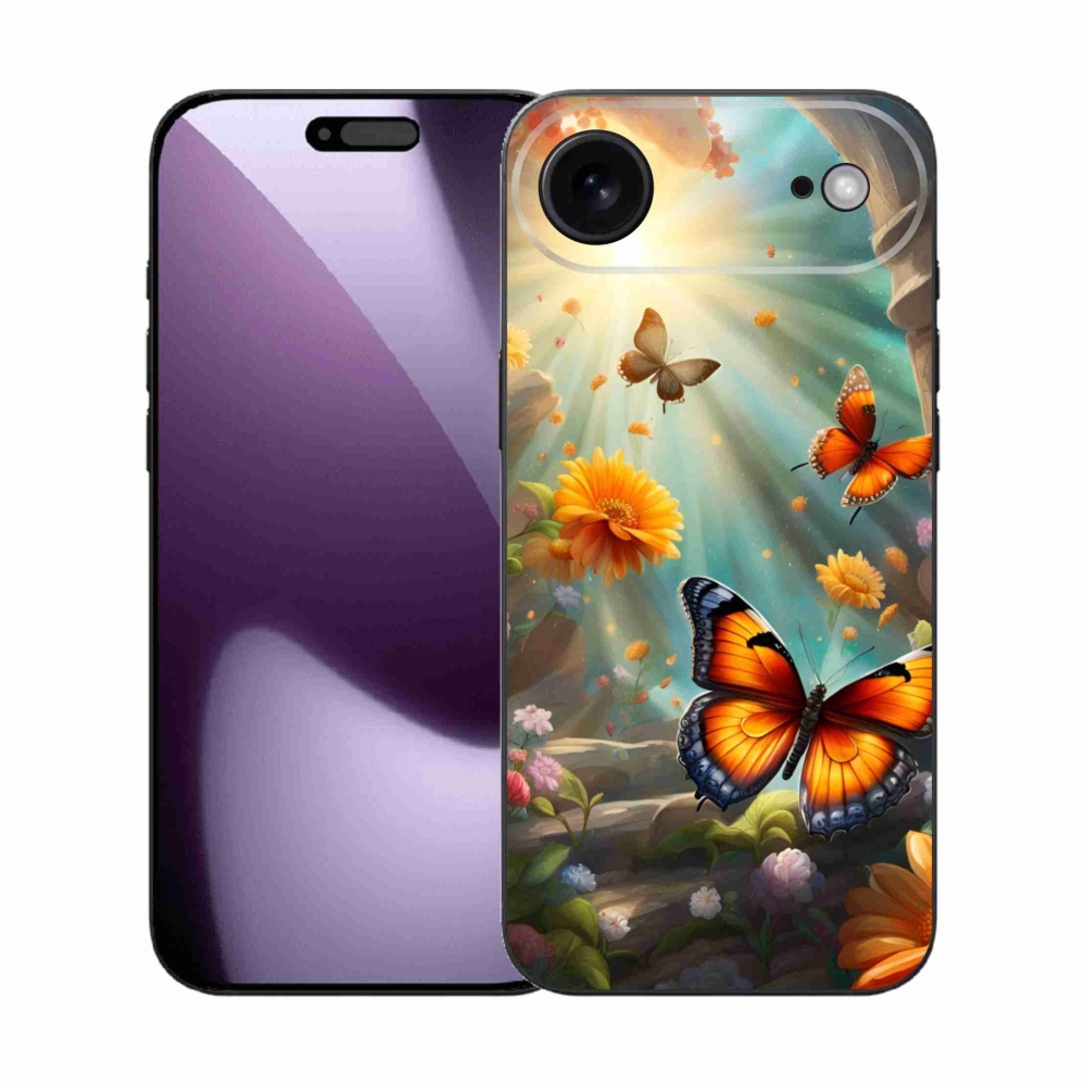 Gelový kryt mmCase na iPhone 17 Air - motýlí zahrada 2