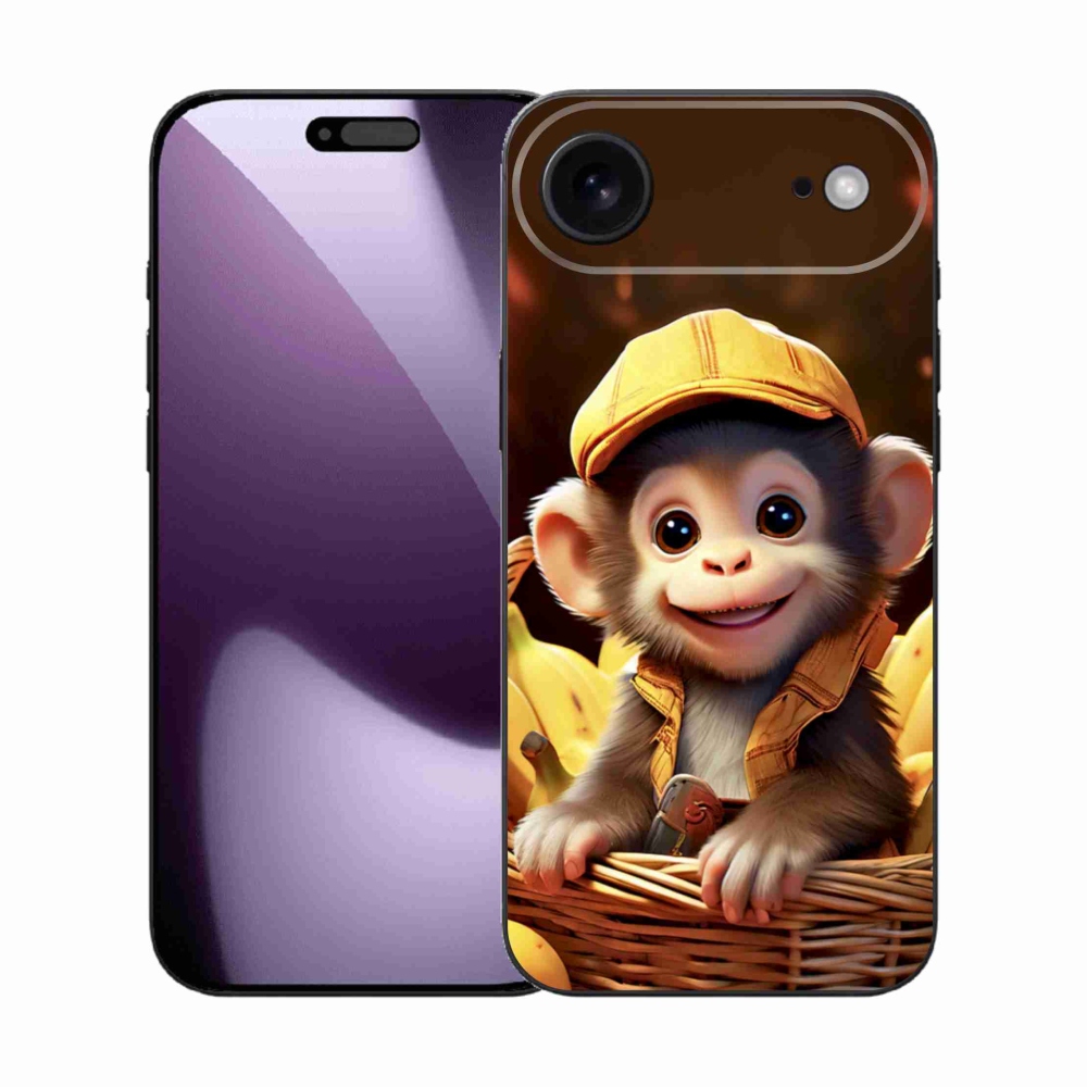Gelový kryt mmCase na iPhone 17 Air - opice v košíku