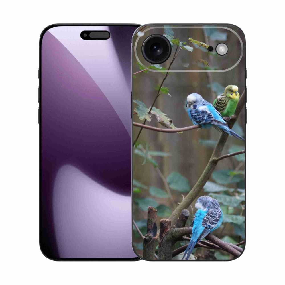 Gelový kryt mmCase na iPhone 17 Air - papoušci na větvi