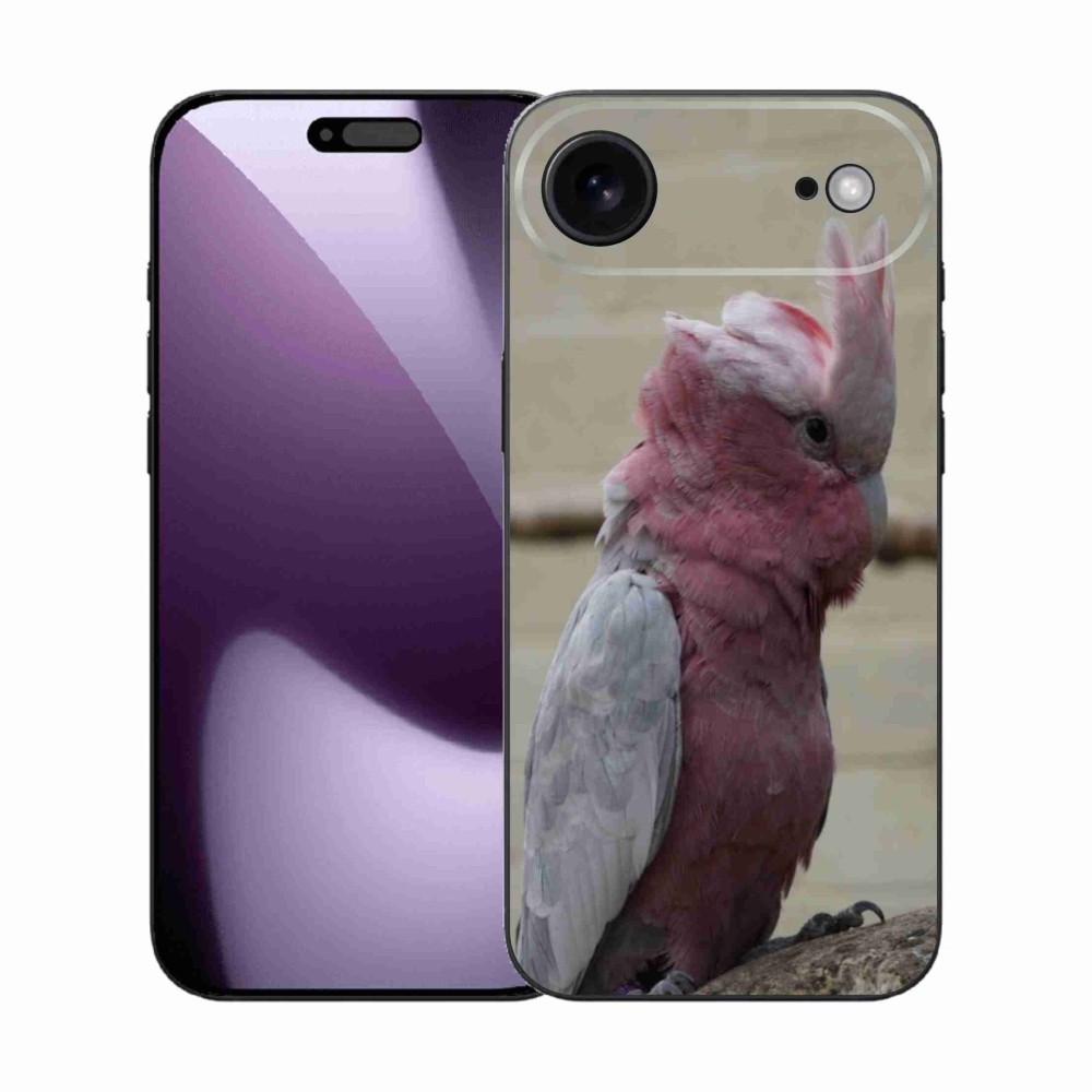 Gelový kryt mmCase na iPhone 17 Air - papoušek kakadu růžový