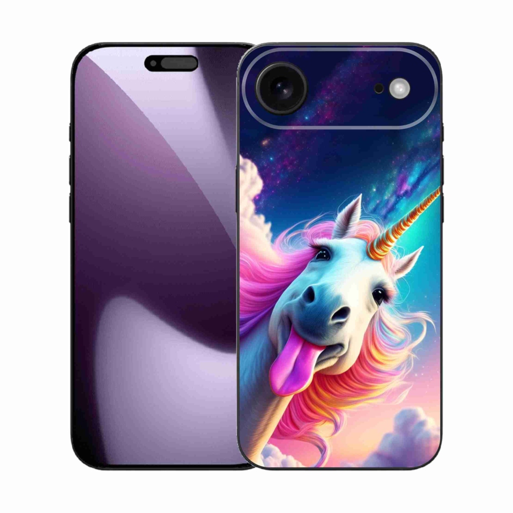 Gelový kryt mmCase na iPhone 17 Air - šílený jednorožec