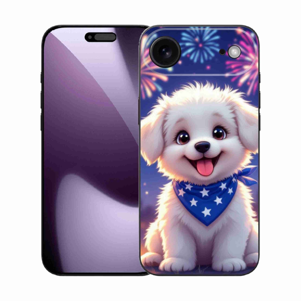 Gelový kryt mmCase na iPhone 17 Air - slavnostní štěně