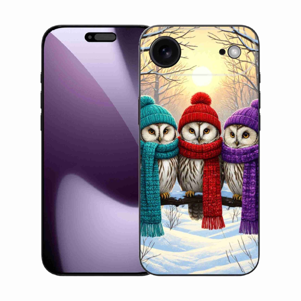 Gelový kryt mmCase na iPhone 17 Air - soví přátelé