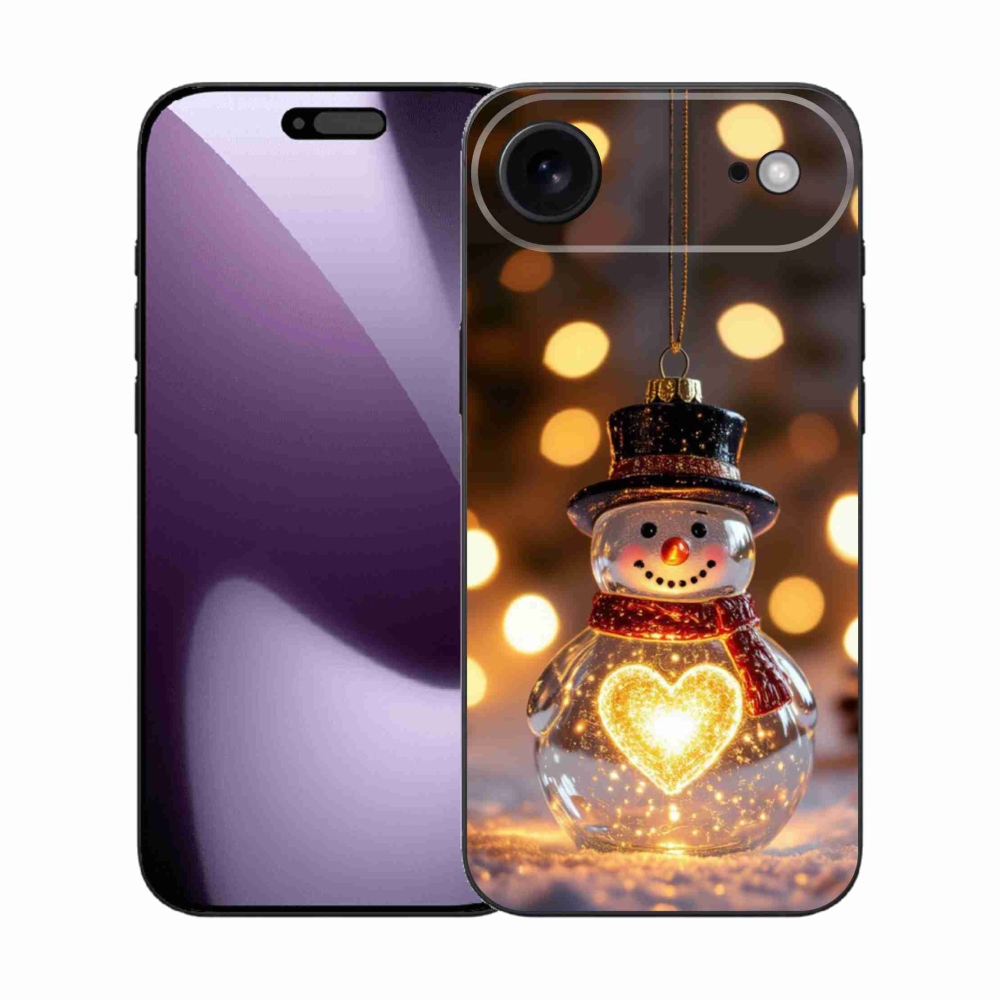 Gelový kryt mmCase na iPhone 17 Air - svítící vánoční sněhulák