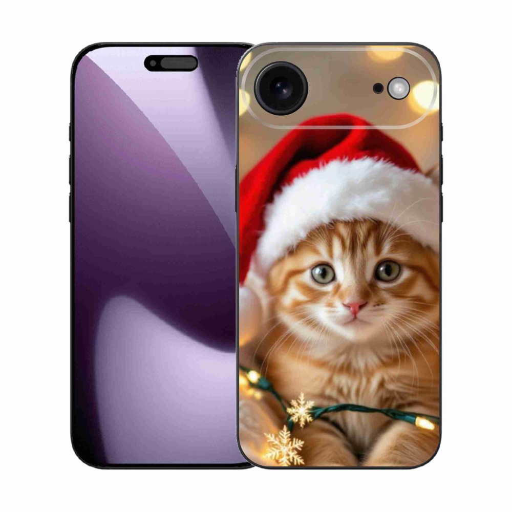 Gelový kryt mmCase na iPhone 17 Air - vánoční kotě