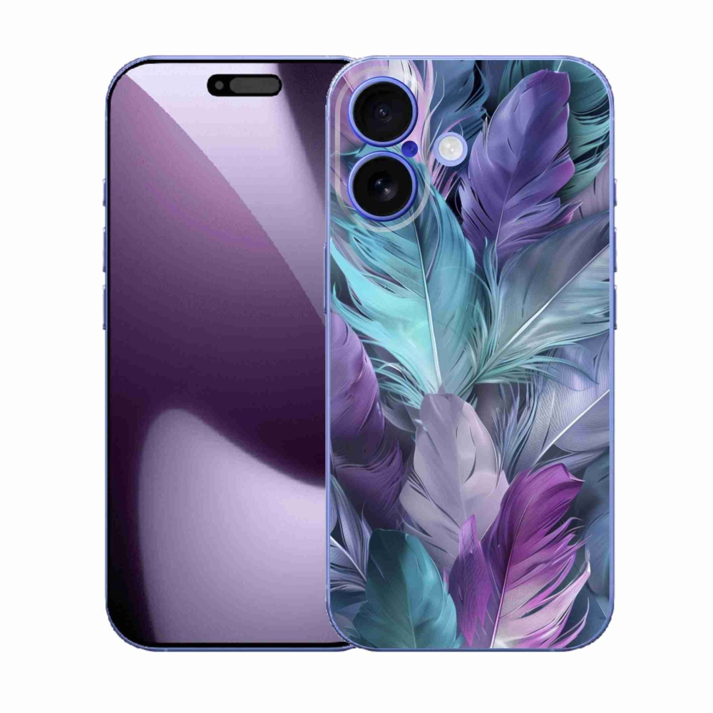 Gelový kryt mmCase na iPhone 17 - barevné peří 2