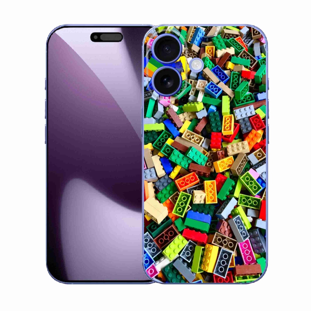 Gelový kryt mmCase na iPhone 17 - barevné stavební kostky