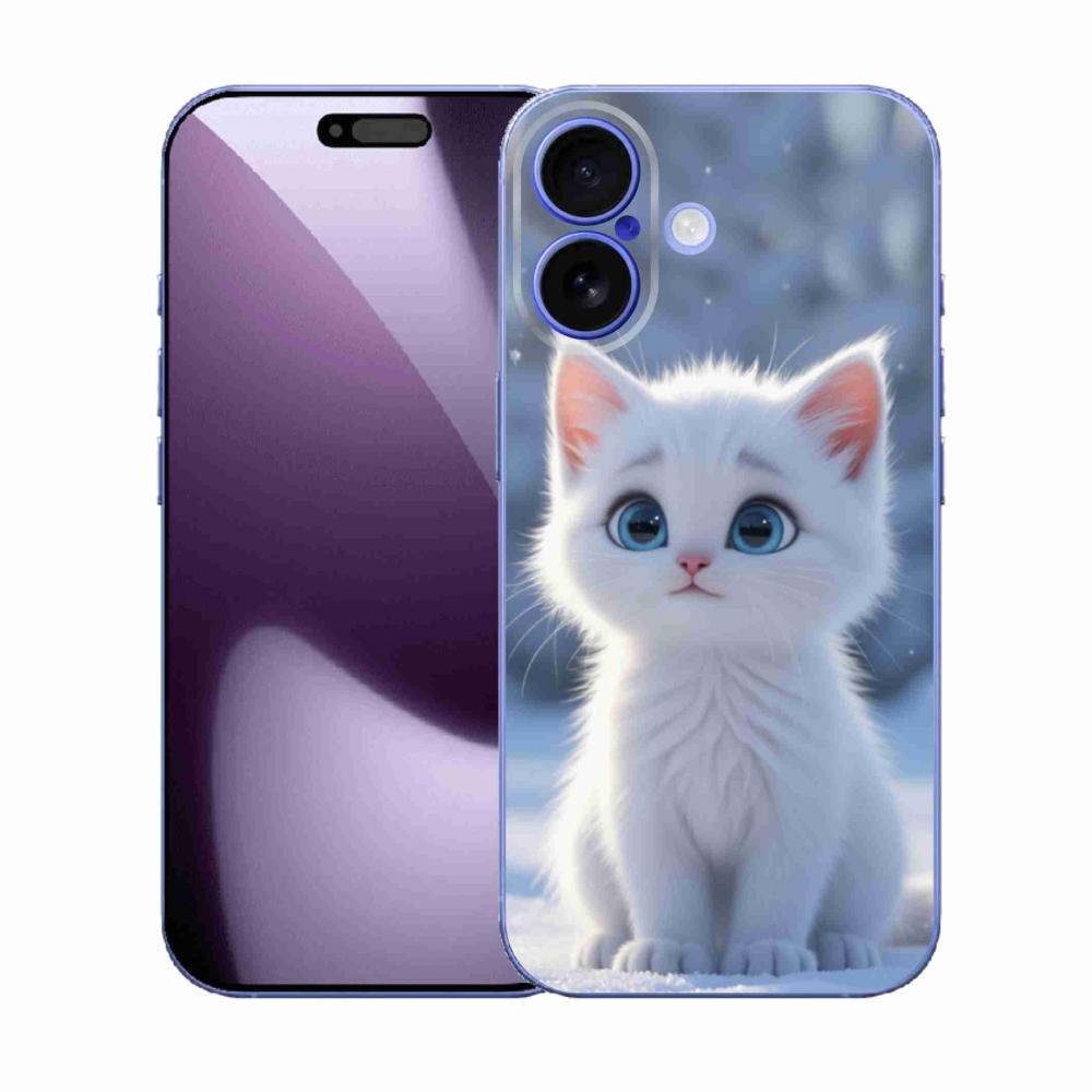 Gelový kryt mmCase na iPhone 17 - bílé kotě 3