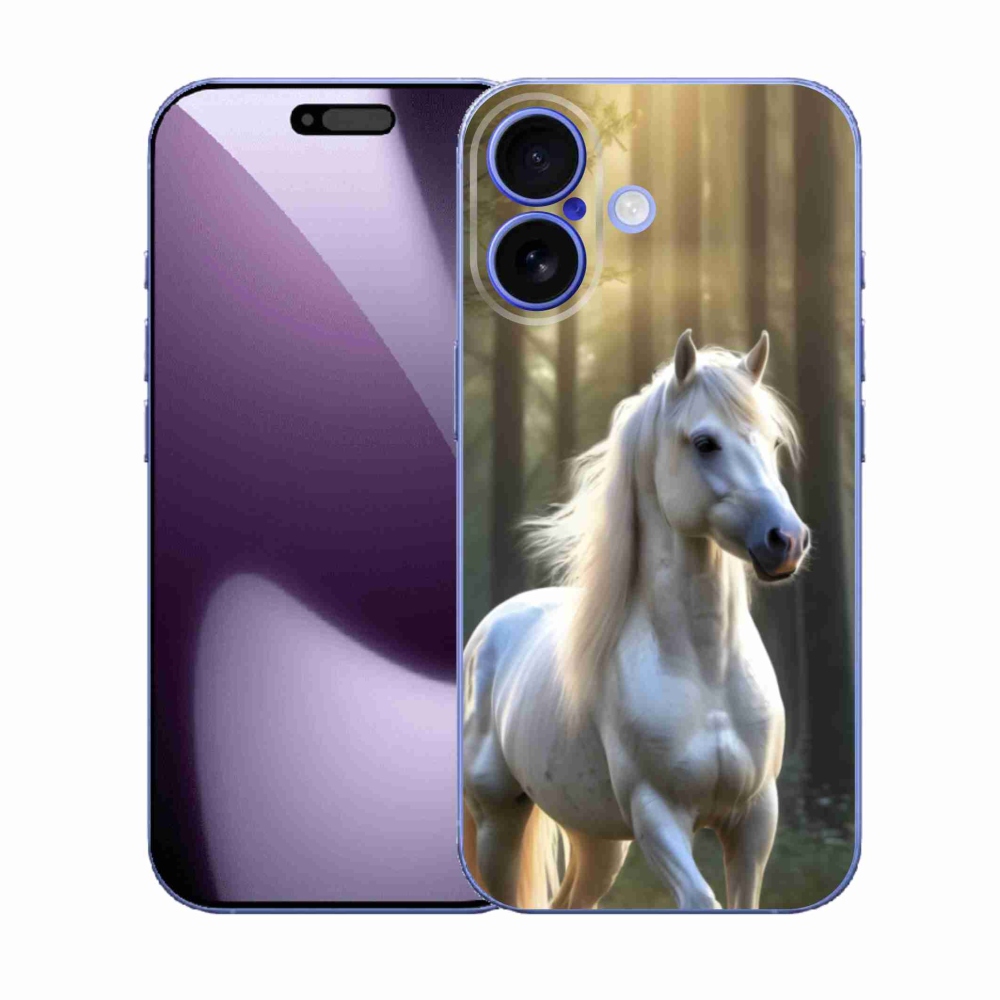 Gelový kryt mmCase na iPhone 17 - bílý kůň 3