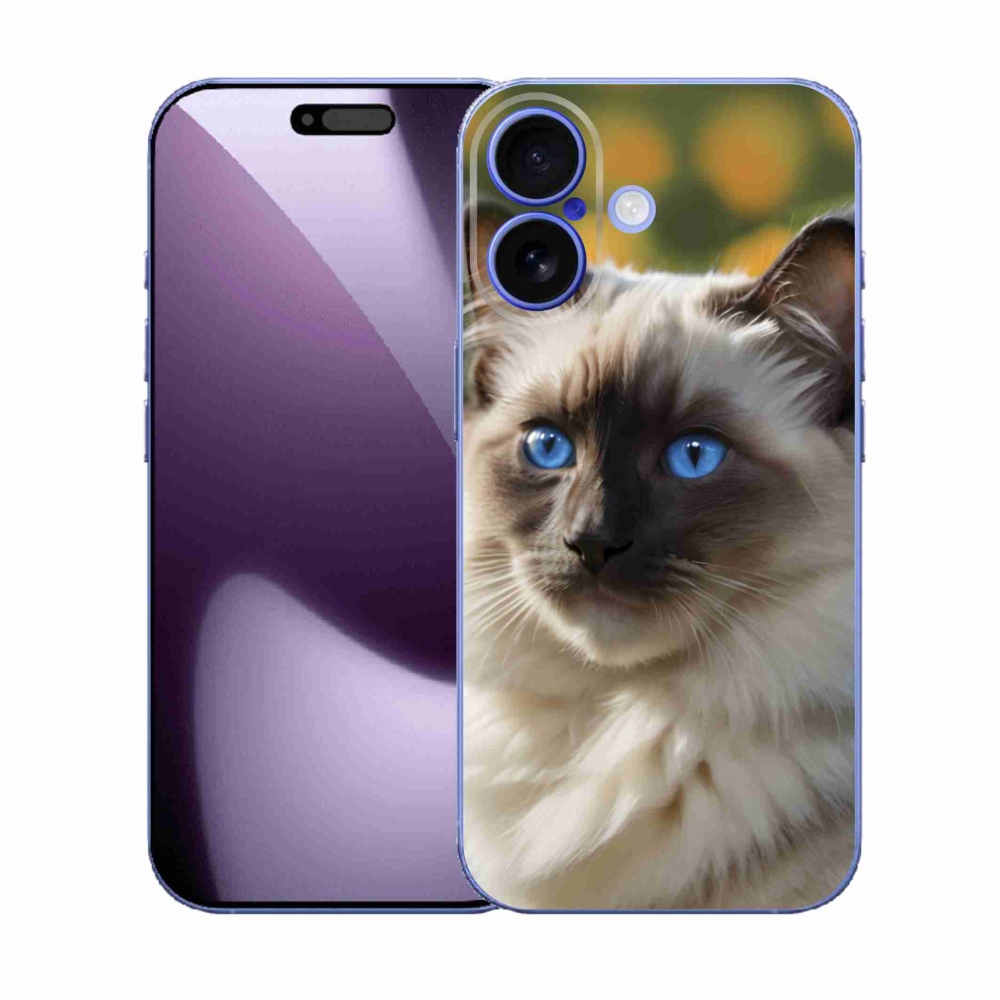 Gelový kryt mmCase na iPhone 17 - bílý ragdoll