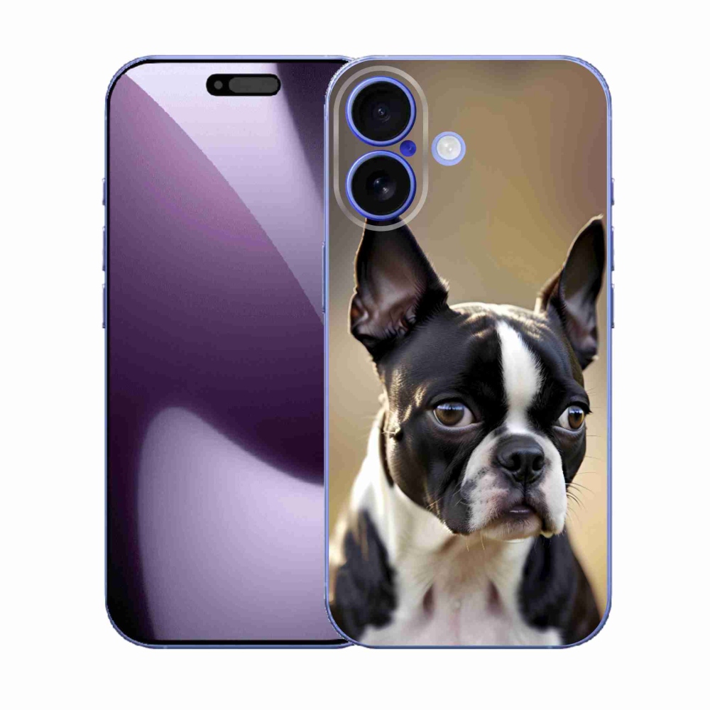 Gelový kryt mmCase na iPhone 17 - bostonský teriér