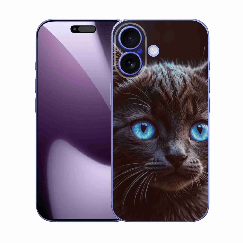 Gelový kryt mmCase na iPhone 17 - černé kotě 2