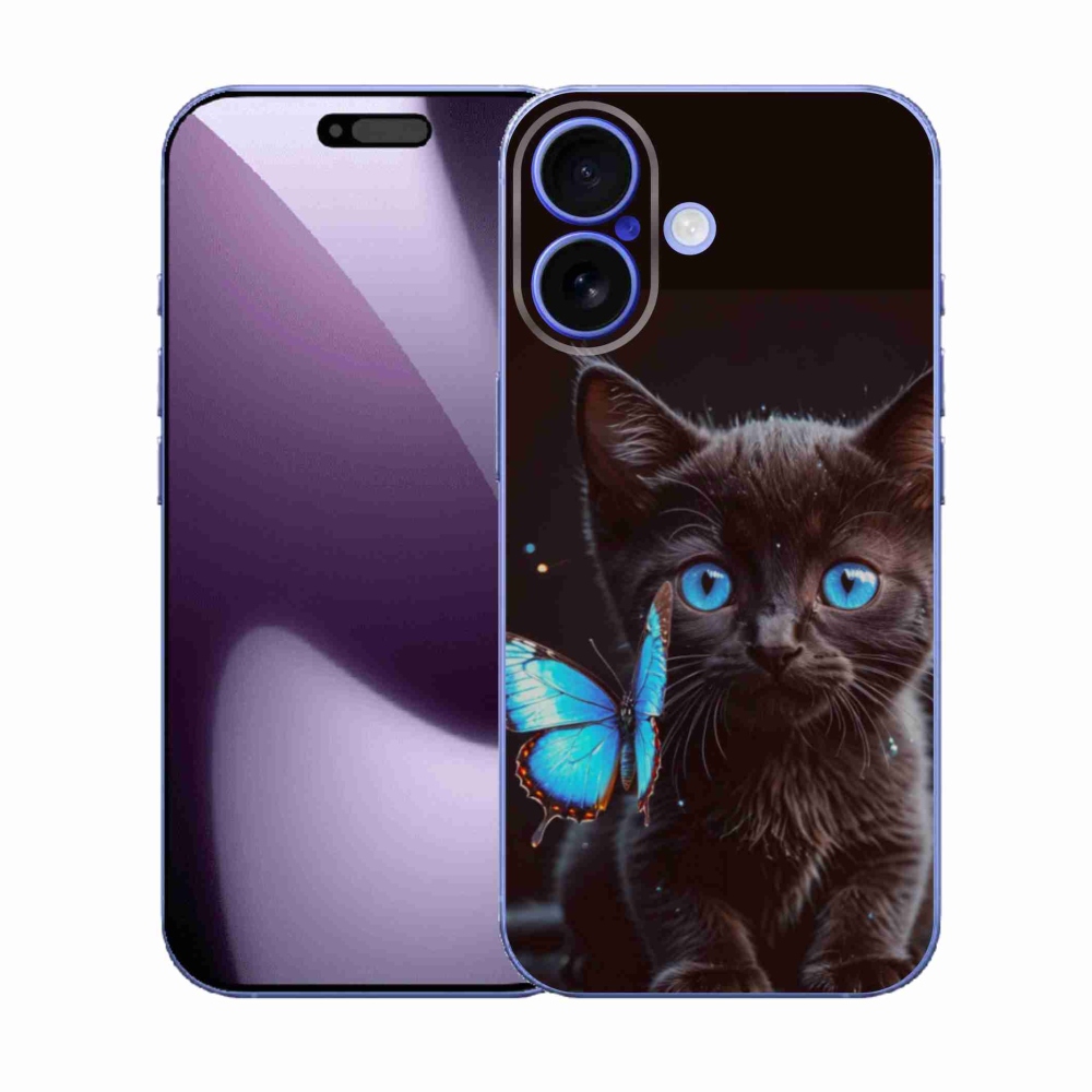 Gelový kryt mmCase na iPhone 17 - černé kotě 3