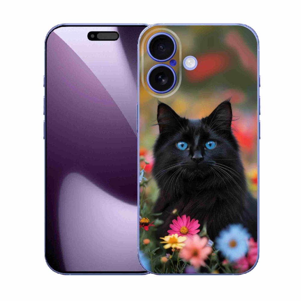 Gelový kryt mmCase na iPhone 17 - černé kotě 4
