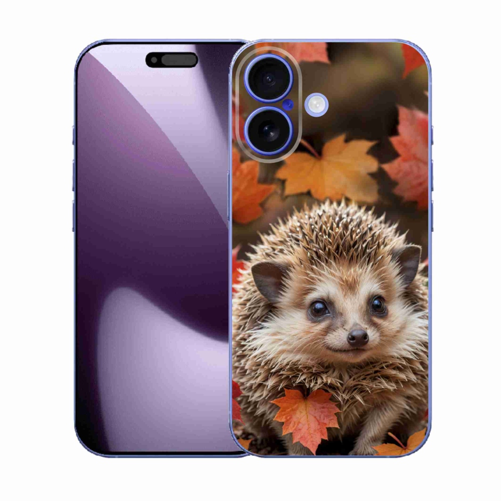 Gelový kryt mmCase na iPhone 17 - ježek v listí