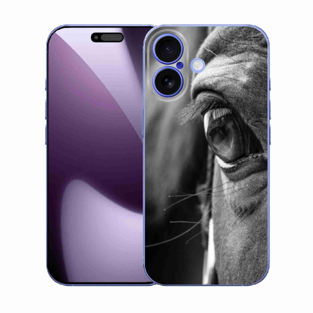 Gelový kryt mmCase na iPhone 17 - koňský pohled
