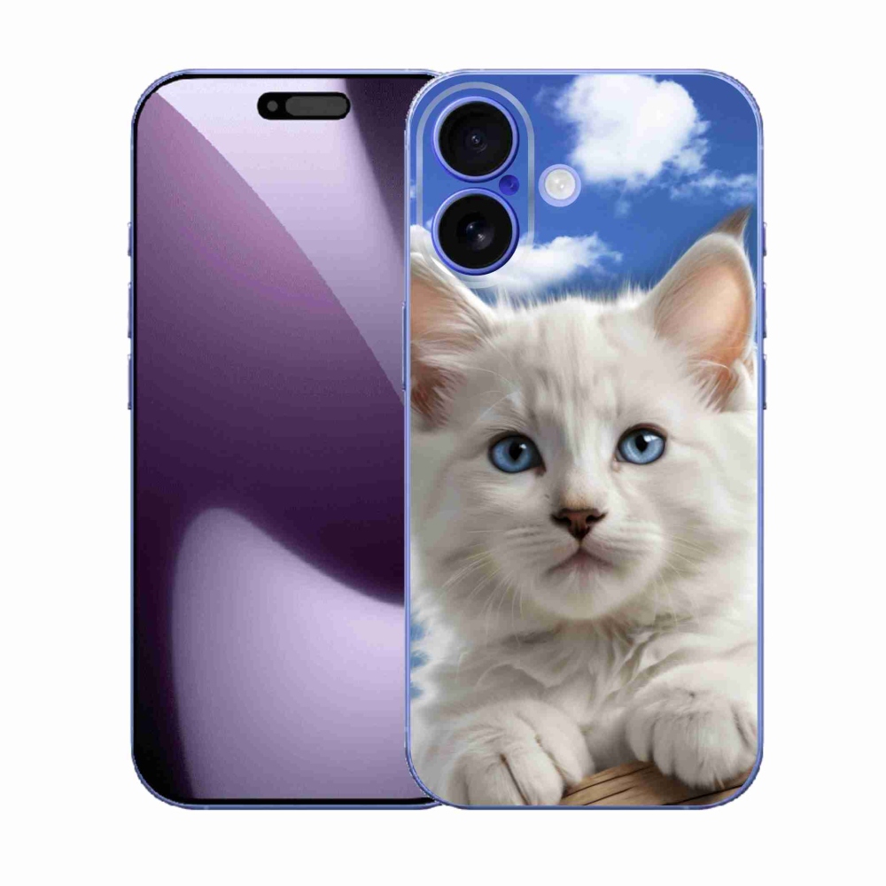 Gelový kryt mmCase na iPhone 17 - kotě a oblaka