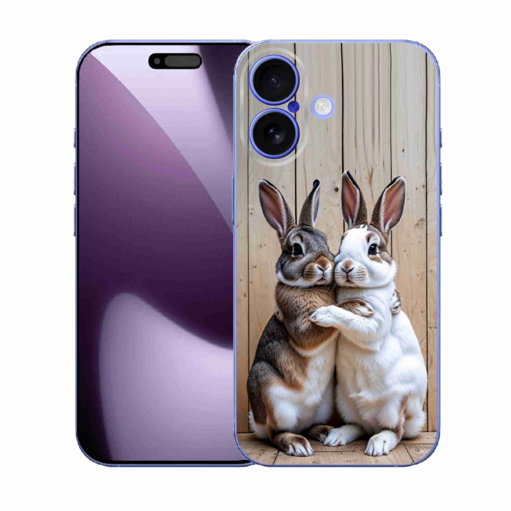 Gelový kryt mmCase na iPhone 17 - králičí pár