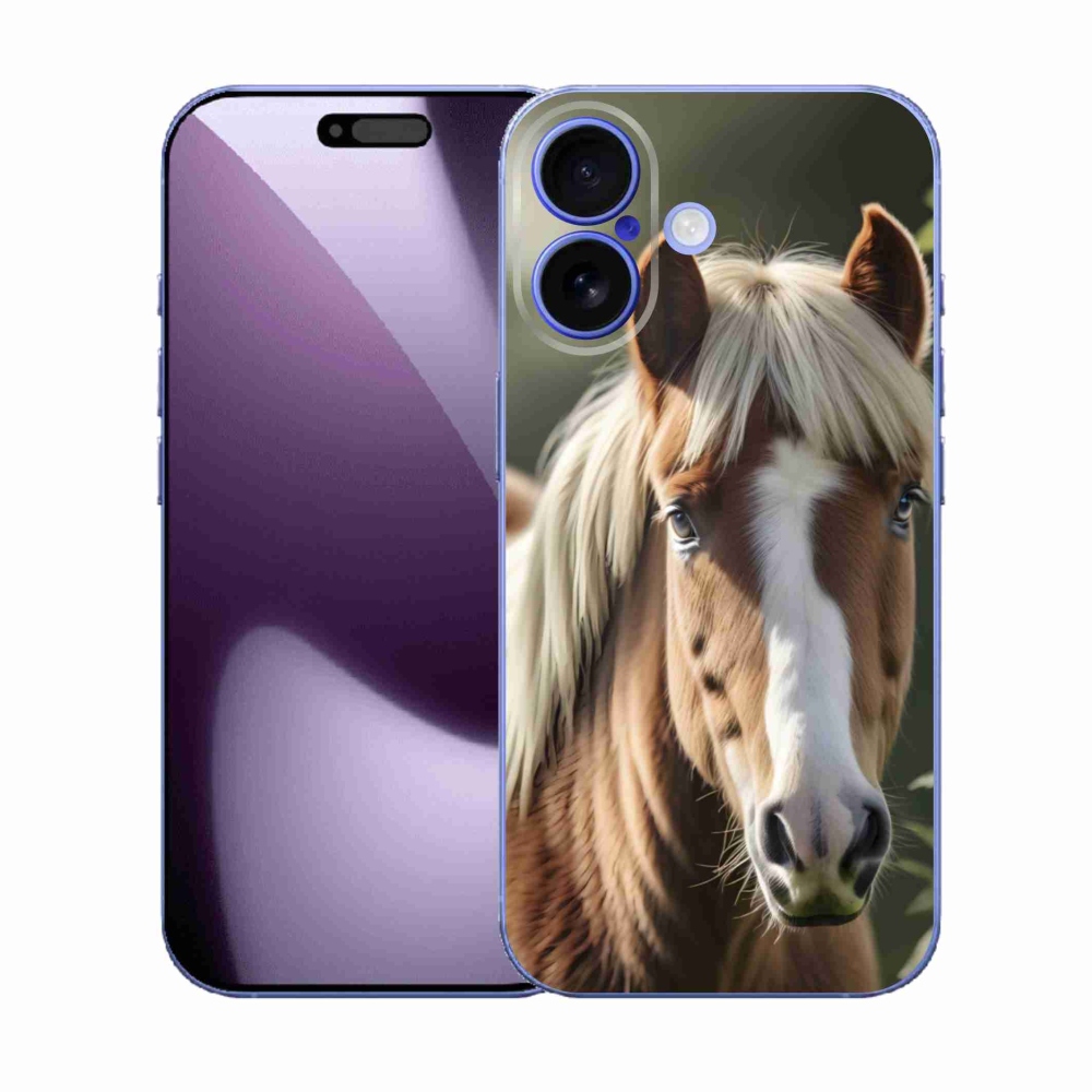 Gelový kryt mmCase na iPhone 17 - kůň se světlou hřívou