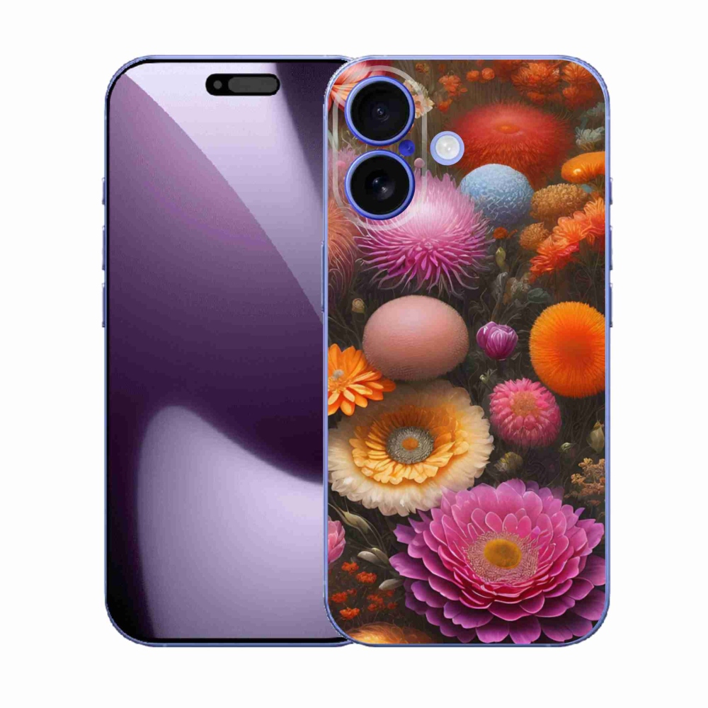 Gelový kryt mmCase na iPhone 17 - květinová kompozice