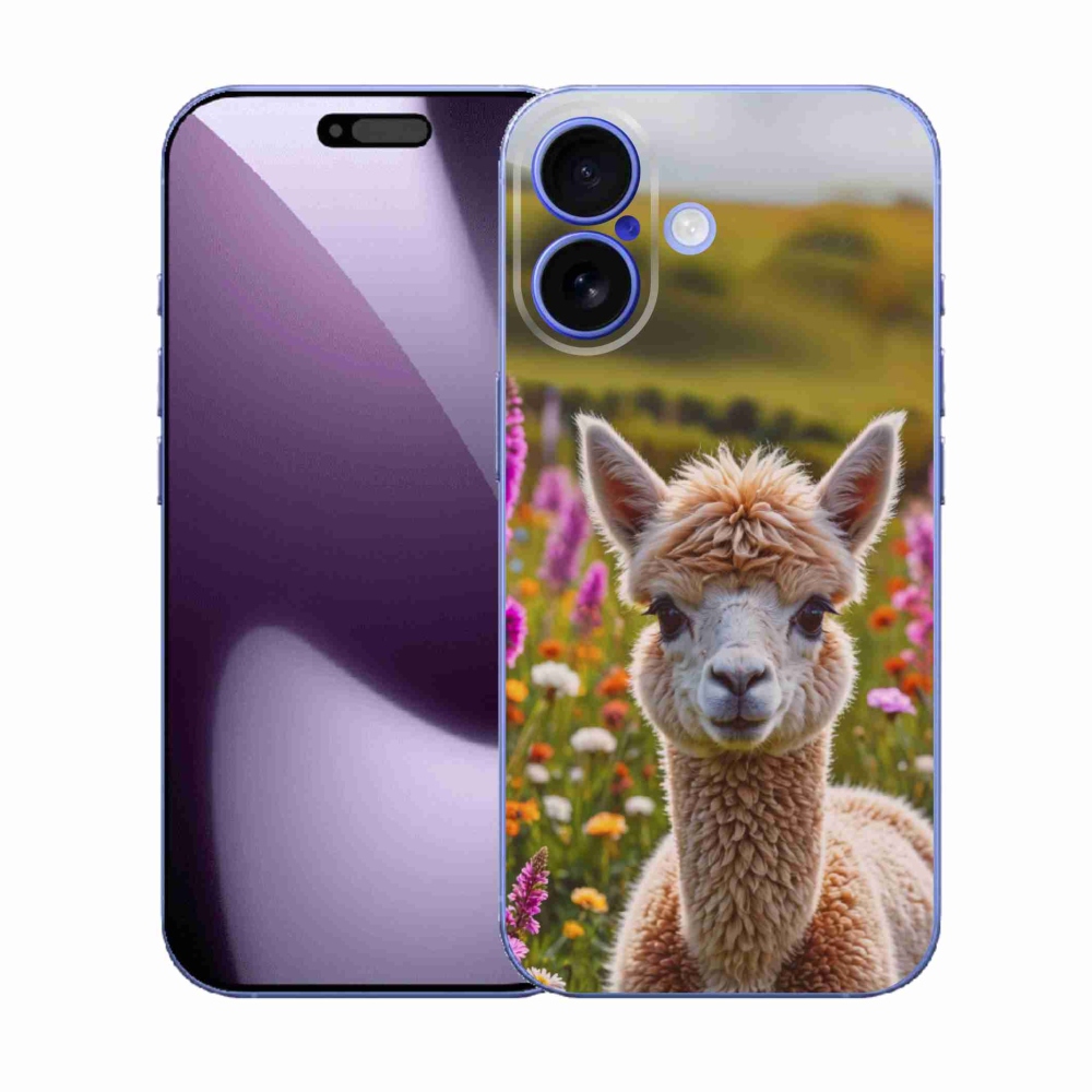 Gelový kryt mmCase na iPhone 17 - lama na louce