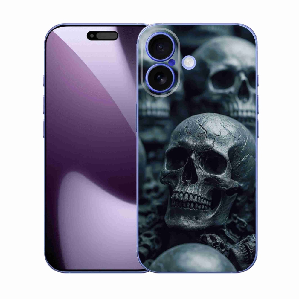 Gelový kryt mmCase na iPhone 17 - lebka 2