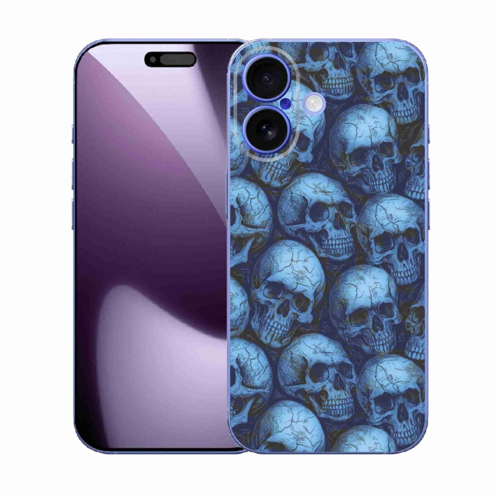 Gelový kryt mmCase na iPhone 17 - lebky