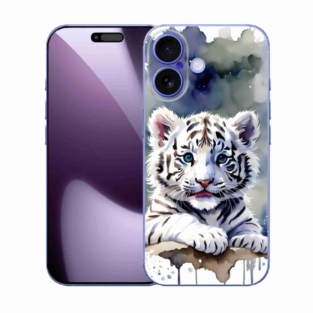 Gelový kryt mmCase na iPhone 17 - mládě bílého tygra