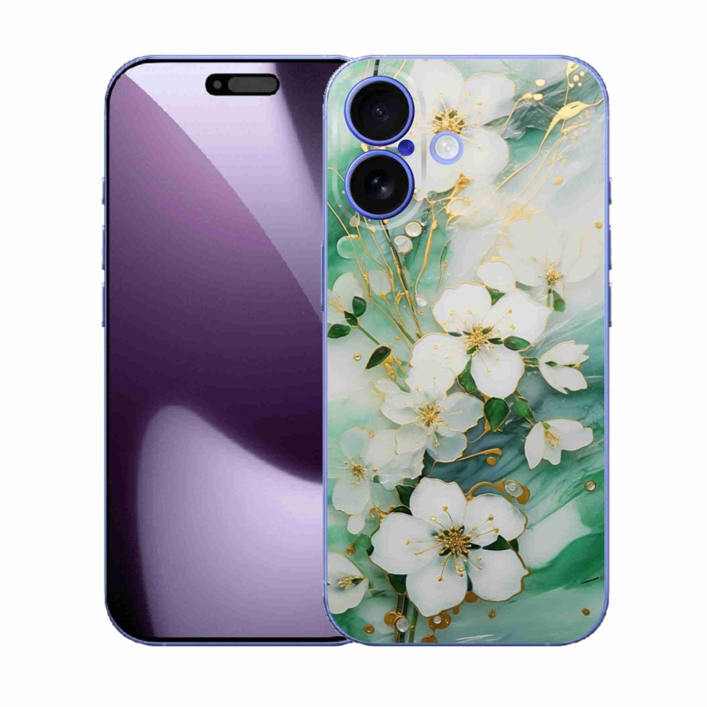 Gelový kryt mmCase na iPhone 17 - něžné květy