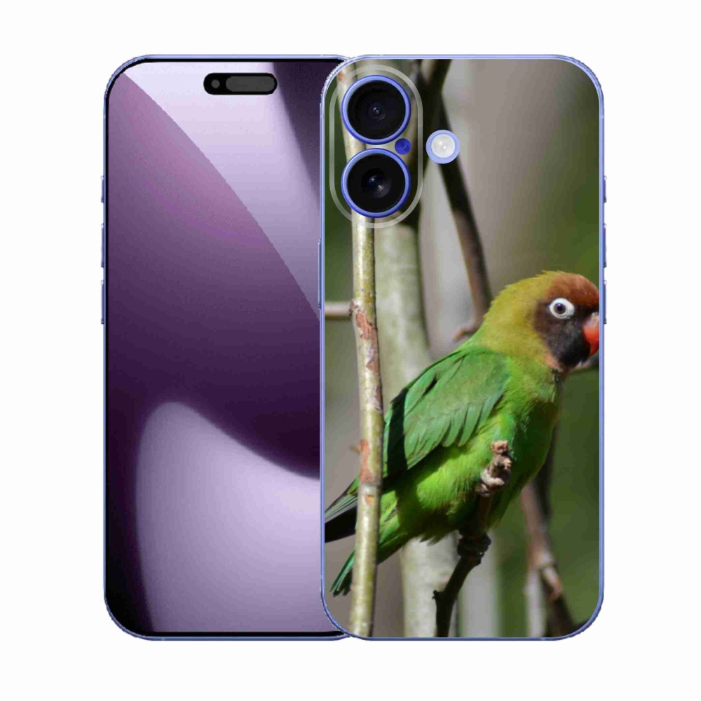 Gelový kryt mmCase na iPhone 17 - papoušek agapornis