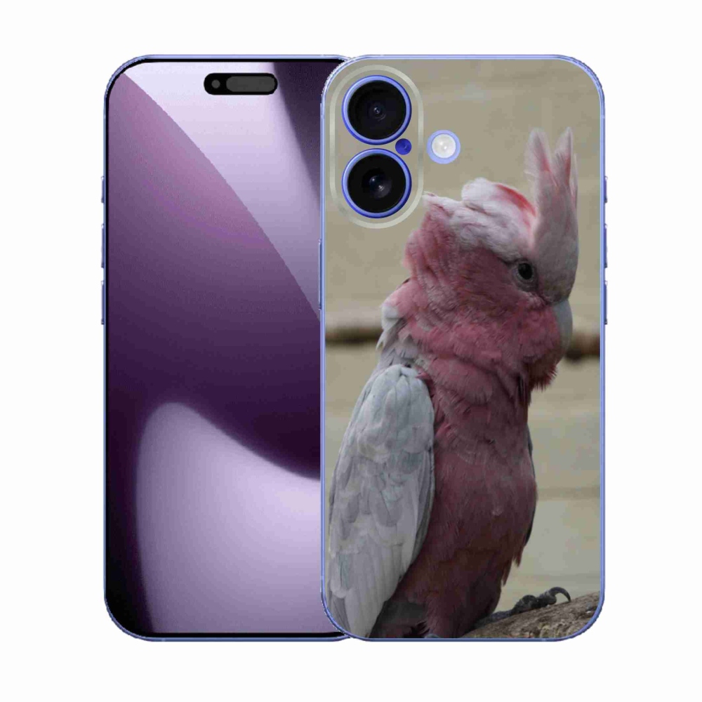 Gelový kryt mmCase na iPhone 17 - papoušek kakadu růžový