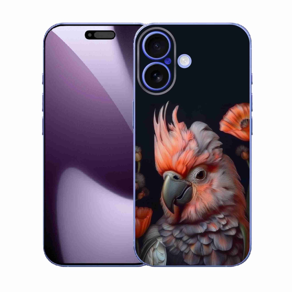 Gelový kryt mmCase na iPhone 17 - papoušek kakadu v barvách