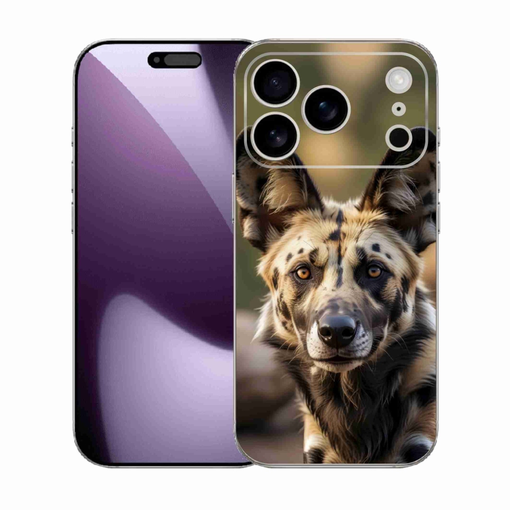 Gelový kryt mmCase na iPhone 17 Pro - africký divoký pes