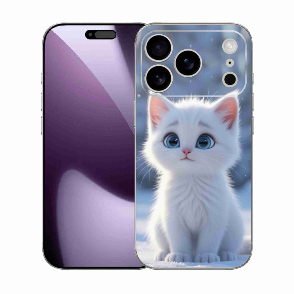 Gelový kryt mmCase na iPhone 17 Pro - bílé kotě 3