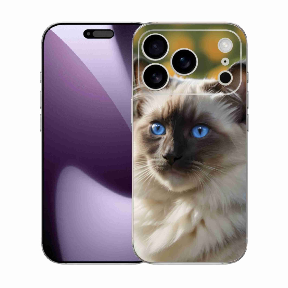 Gelový kryt mmCase na iPhone 17 Pro - bílý ragdoll