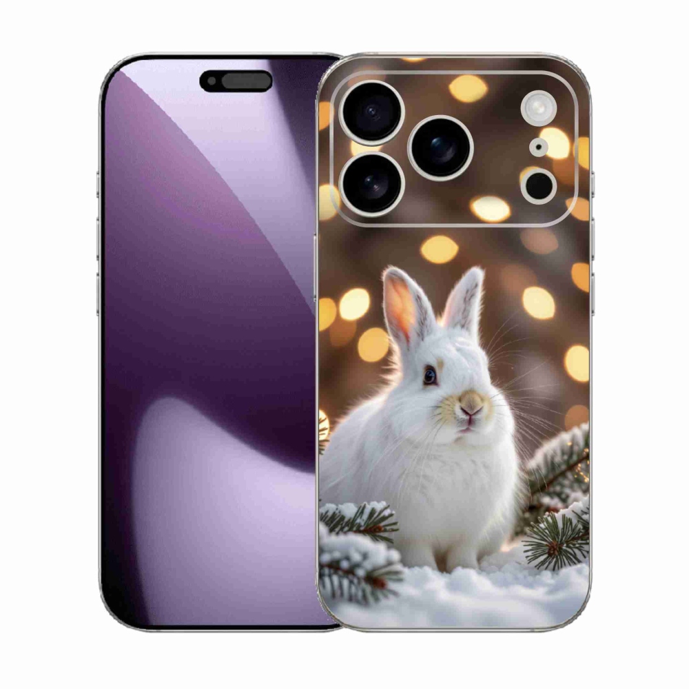 Gelový kryt mmCase na iPhone 17 Pro - bílý zajíc