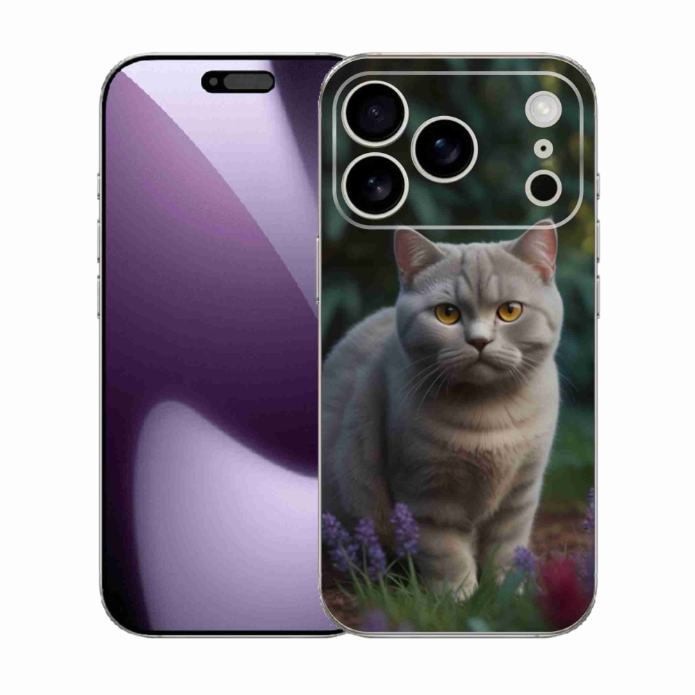 Gelový kryt mmCase na iPhone 17 Pro - britská kočka