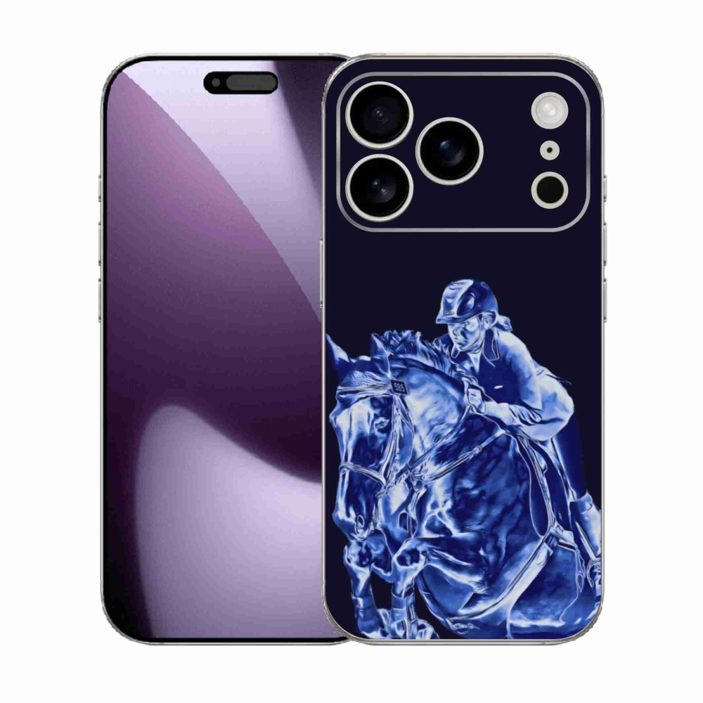 Gelový kryt mmCase na iPhone 17 Pro - dostihový kůň