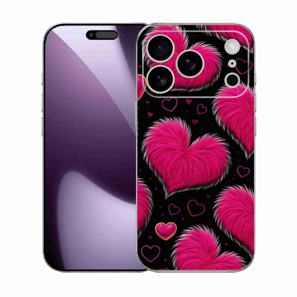 Gelový kryt mmCase na iPhone 17 Pro - hebká srdce