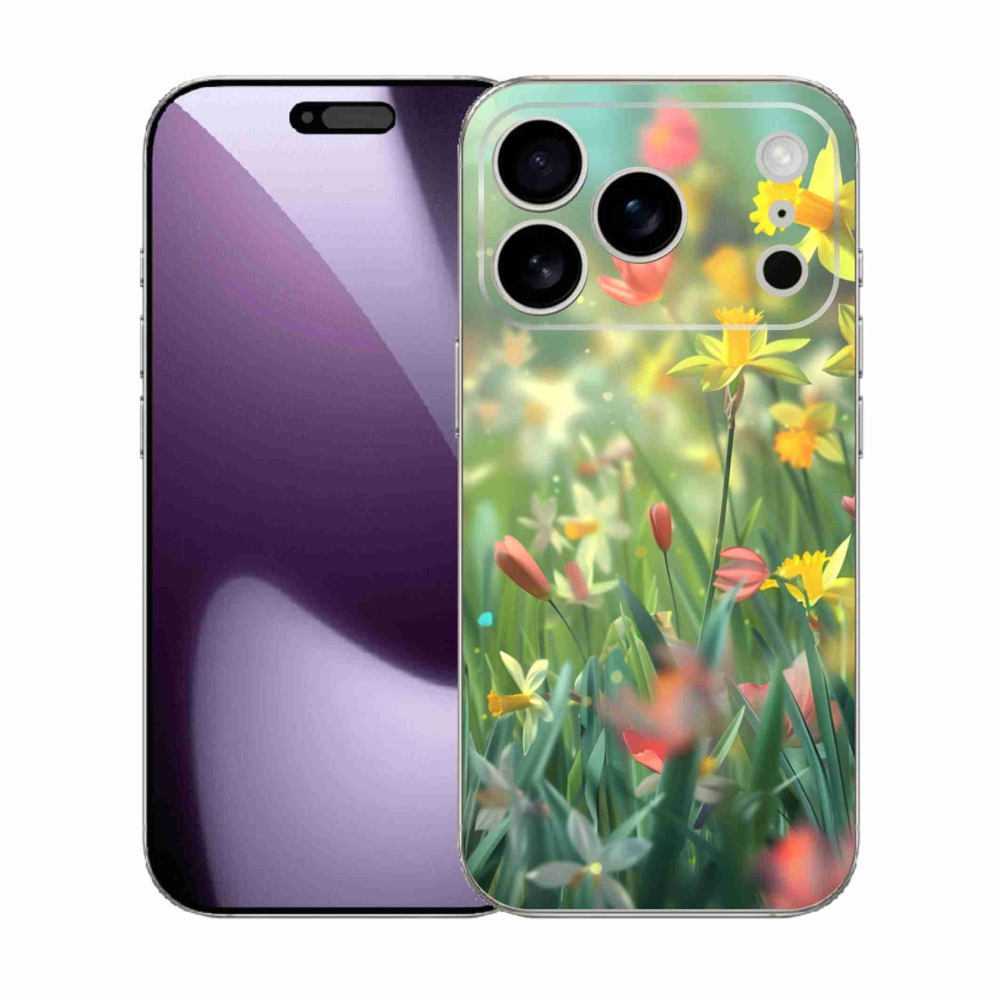 Gelový kryt mmCase na iPhone 17 Pro - jarní květy