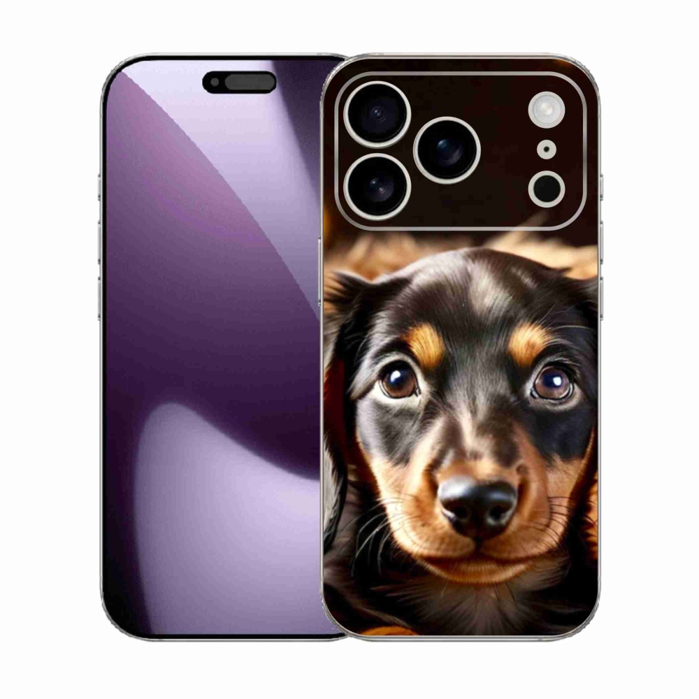 Gelový kryt mmCase na iPhone 17 Pro - jezevčík