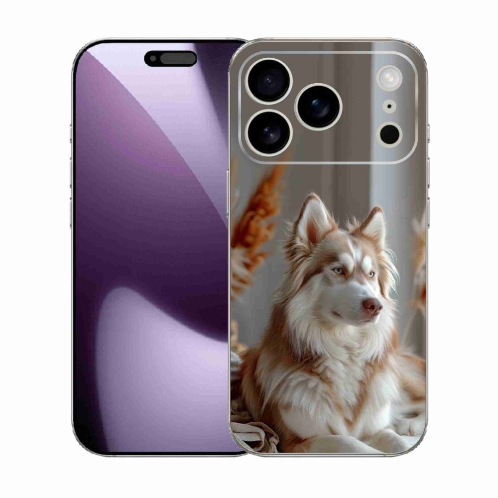 Gelový kryt mmCase na iPhone 17 Pro - klidný sibiřský husky
