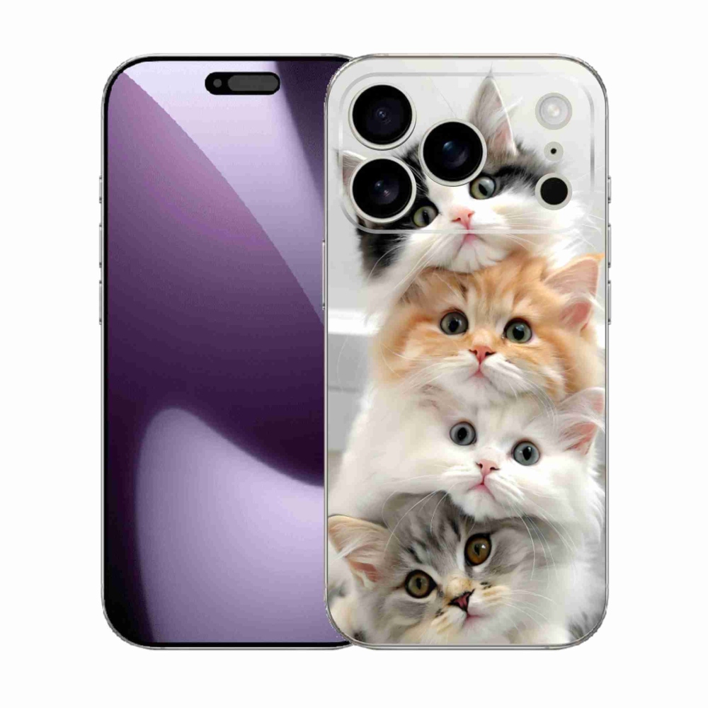 Gelový kryt mmCase na iPhone 17 Pro - kočičí parta