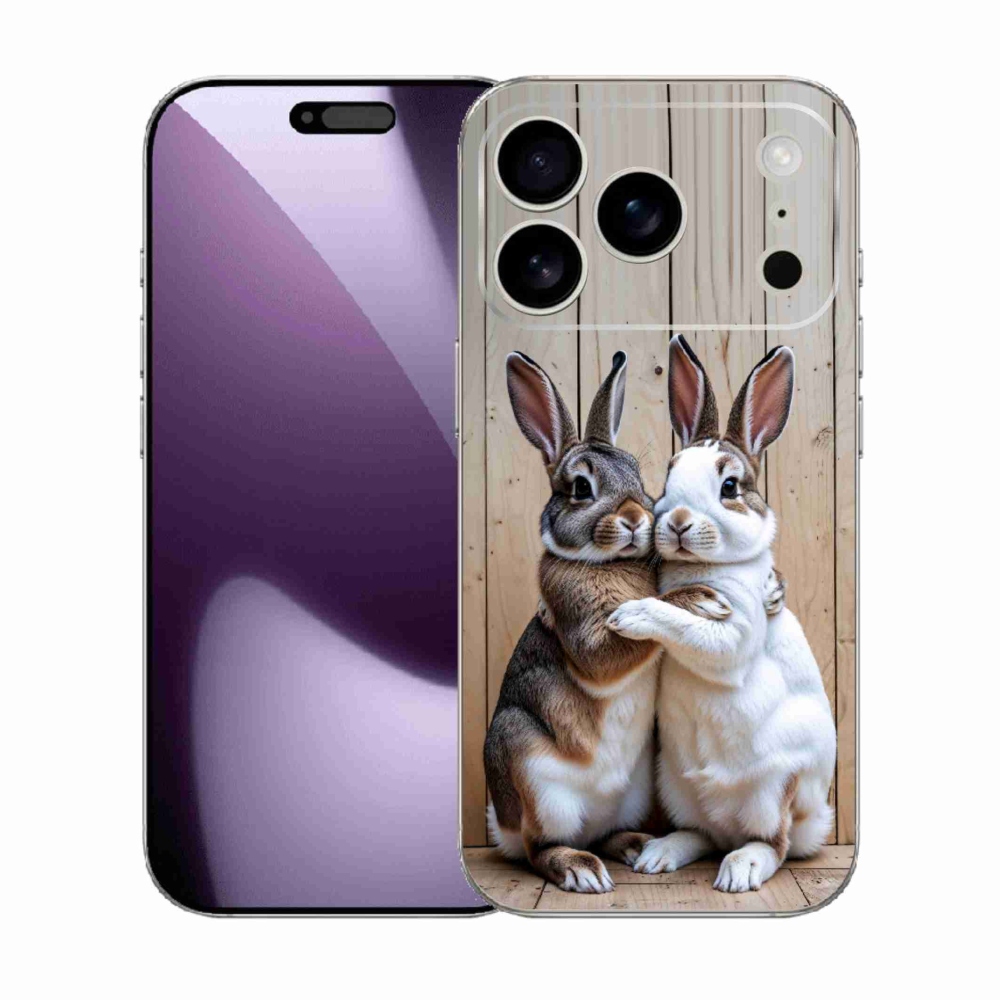 Gelový kryt mmCase na iPhone 17 Pro - králičí pár