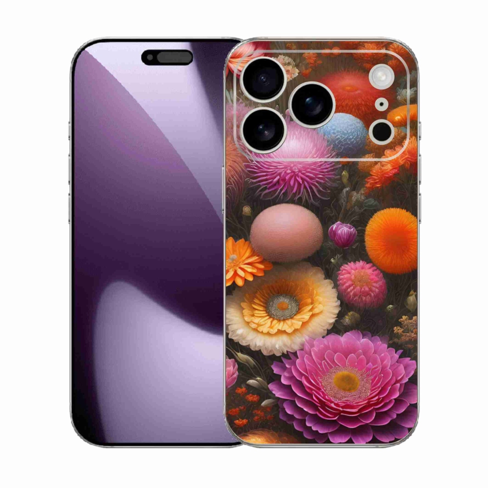 Gelový kryt mmCase na iPhone 17 Pro - květinová kompozice