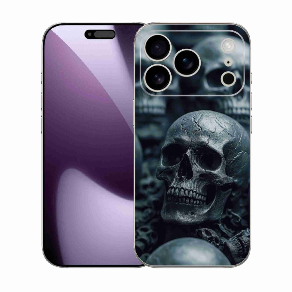 Gelový kryt mmCase na iPhone 17 Pro - lebka 2