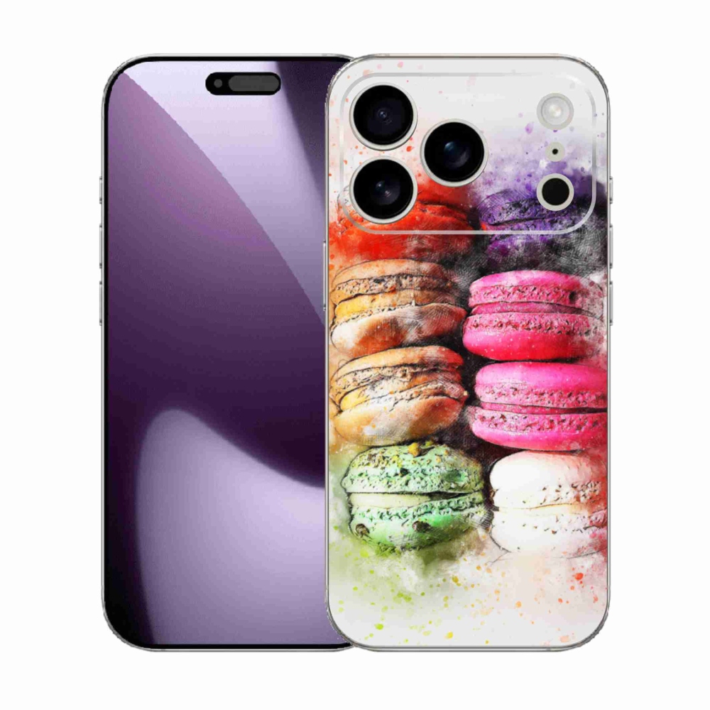 Gelový kryt mmCase na iPhone 17 Pro - makrónky